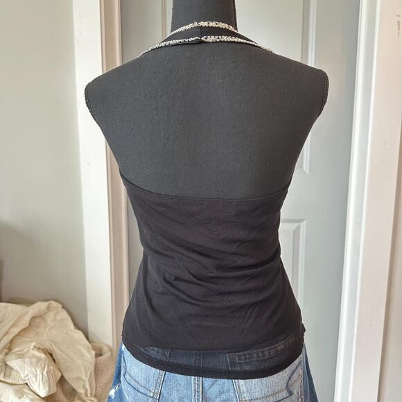 Vintage Lipstick Brand Sequin Halter Top \ Y2K 2000s Famous Sequin Halter Tank - Picture 7 of 8
